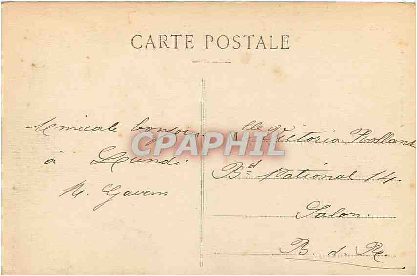 CPA Lyon Les Ponts sur la Saone et le Coteau de Fourviere  — Verso
