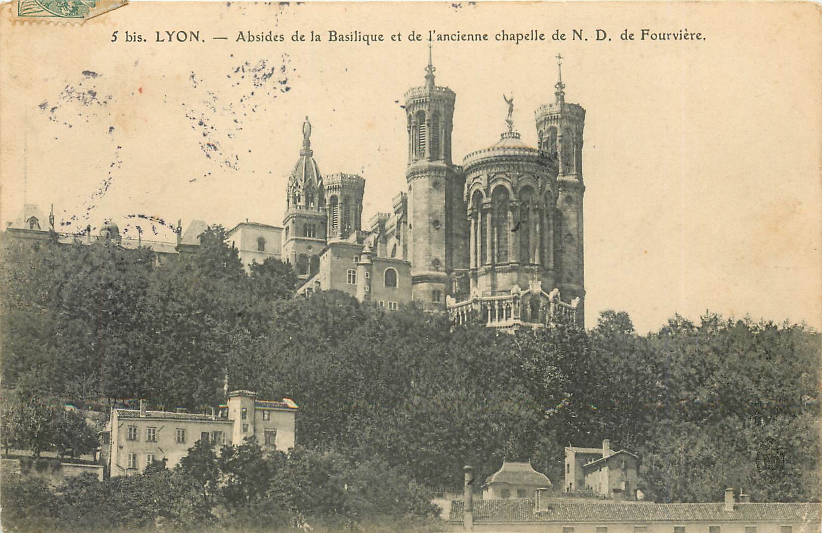 CPA Lyon Abside de la Basilique et de l'ancienne Chapelle de ND de Fourviere 