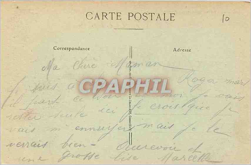 CPA Lyon L'Hotel de Ville  — Verso