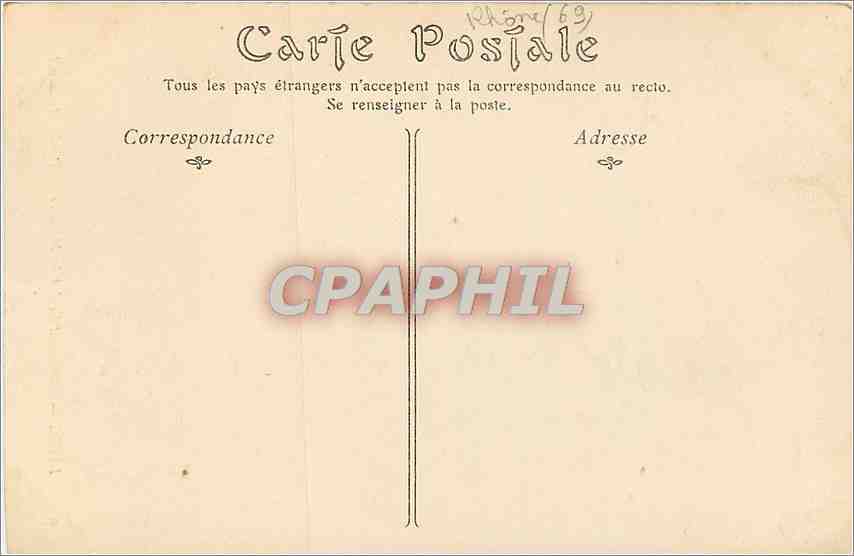 CPA Lyon Monument eleve a la Memoire du President Carnot  — Verso