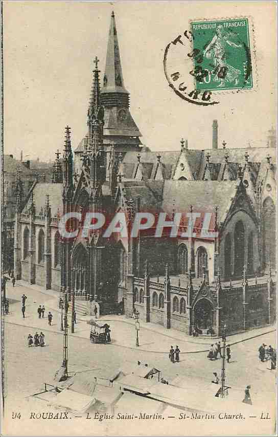 CPA Roubaix L'Eglise Saint Martin 