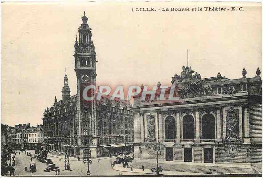 CPA Lille La Bourse et le Theatre 