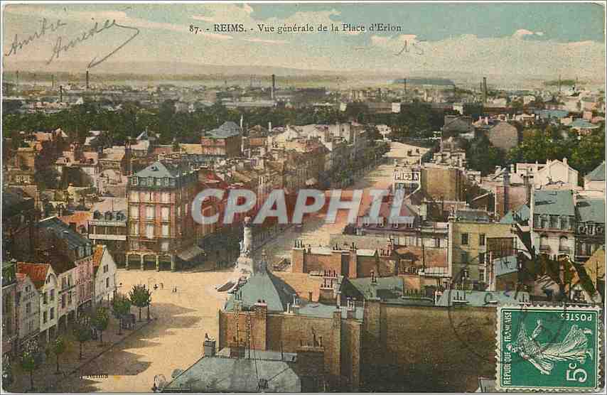 Reims — Vue générale de la Place d'Erton — Éditeur non identifié, n° de série 87