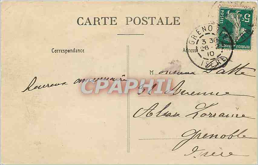 CPA Reims Le Palais de Justice  — Rückseite