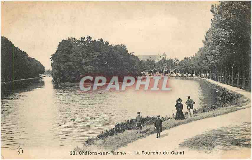 CPA Chalons sur Marne La Fourche du Canal 