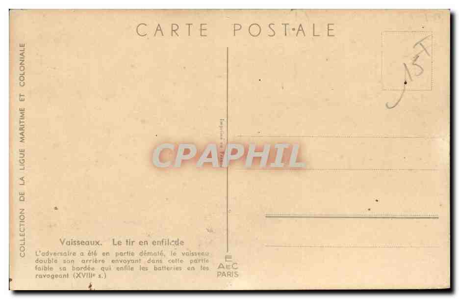 Illustrateur Bateau Boat CPA Vaisseaux Le tir en enfilade Haffner — Back