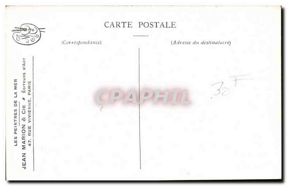 Illustrateur Bateau Boat CPA Eaux tranquilles Guerre Royon — Back