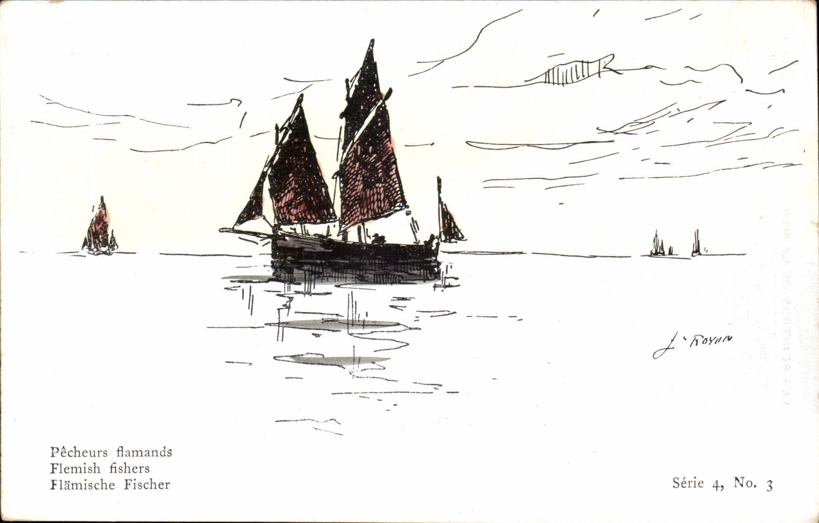 Pêcheurs flamands — Série 4, No. 3 — J. Rosure