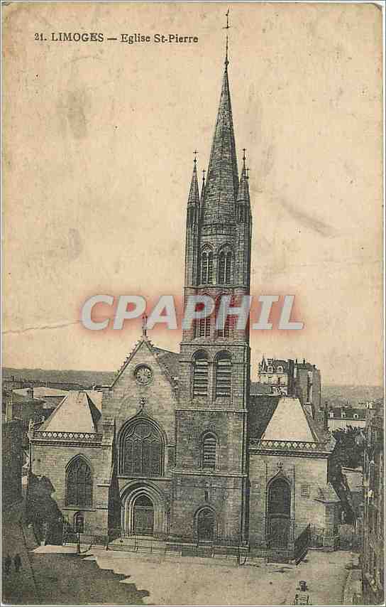 CPA Limoges Eglise St Pierre 