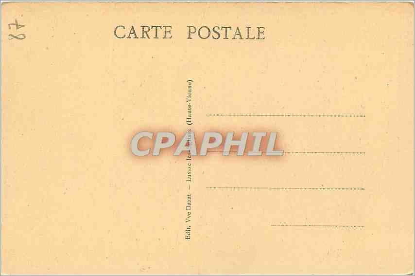 Lussac-les-Eglises (Haute-Vienne) — Entrée du Château — Édition Vve Dazat — Back