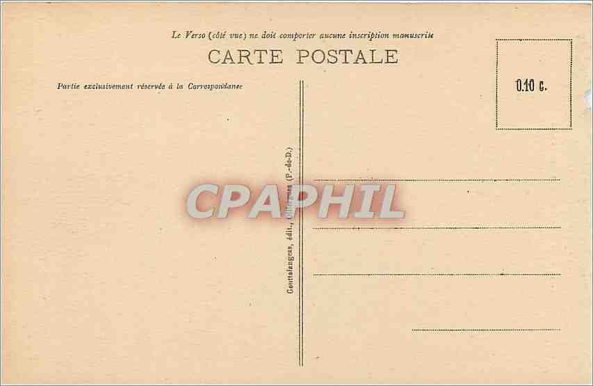 Clermont-Ferrand — Rue des Gras et Cathédrale — G. D’O. n°1062 — Rückseite