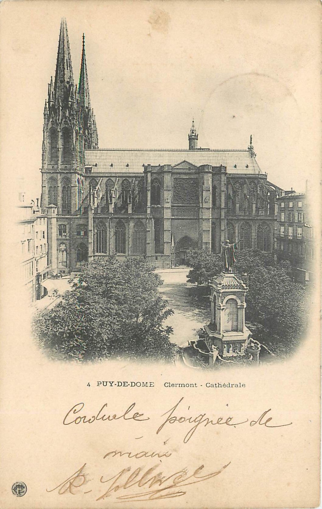 CPA Puy de Dome Clermont Cathedrale 
