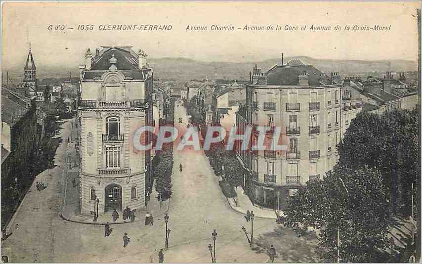Clermont-Ferrand — Avenue Charras, Avenue de la Gare et Avenue de la Croix-Morel — G d'O — 1056