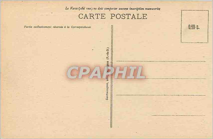 CPA Clermont Ferrand La Nouvelle Prefecture  — Back