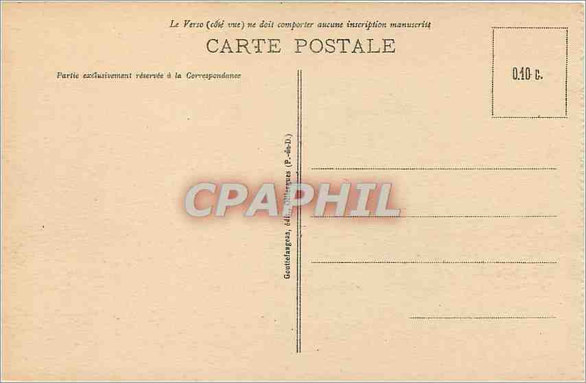 CPA Clermont Ferrand Place de Jaude  — Verso