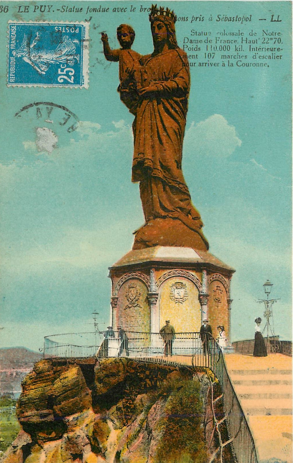 CPA Le Puy Statue colossale de ND de France 