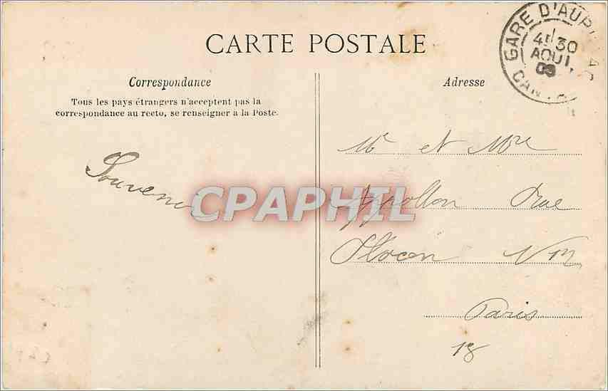 CPA Le Cantal Pittoresque Cirque de Mandailles  — Rückseite