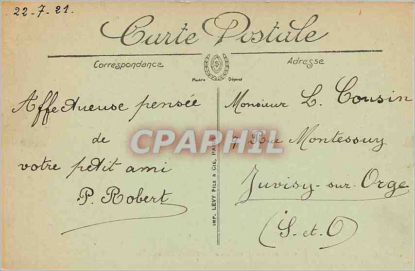 CPA Royat Vieux Royal le Paradis et le Puy de Dome  — Rückseite