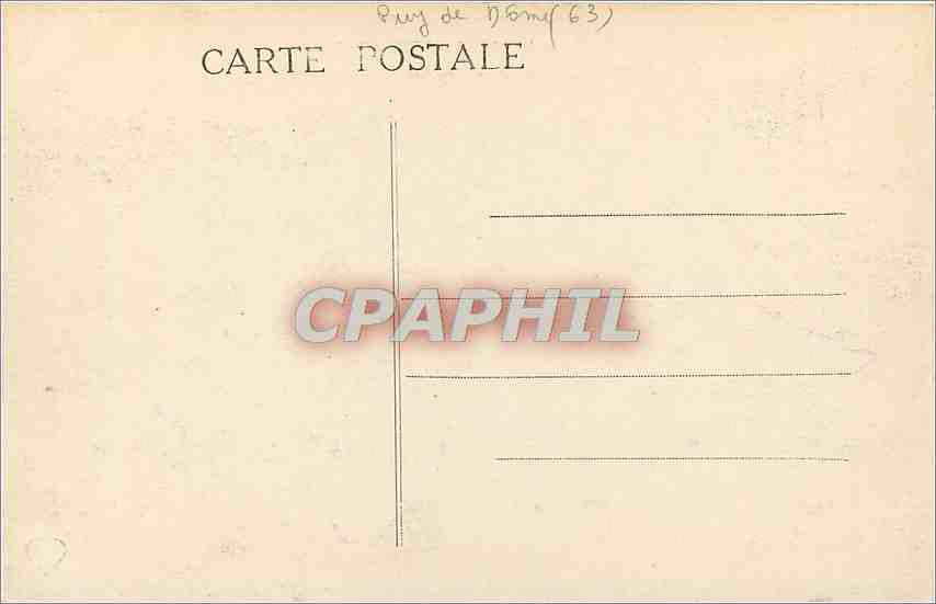 CPA Le Mont Dore La Vallee de la Bourbourle  — Verso