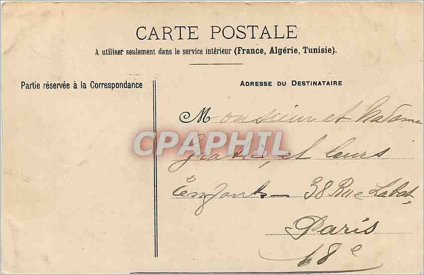 CPA Vue du Mont Dore  — Verso