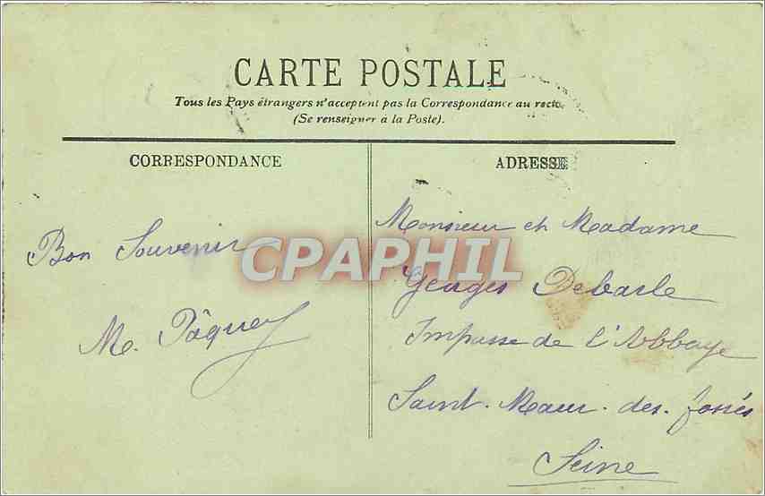 CPA Le Mont Dore Le Casino et la Vallee pris de l'International Hotel  — Verso