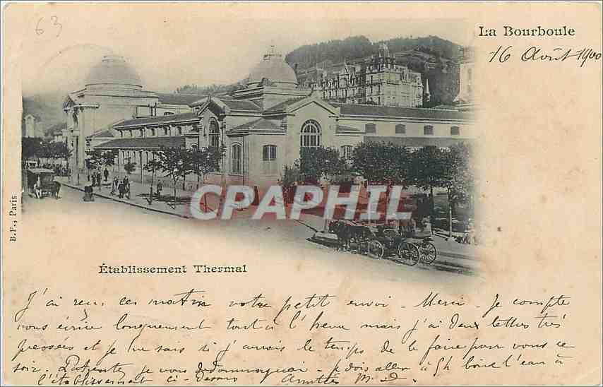 La Bourboule — Istituto Termale — B.P., Parigi