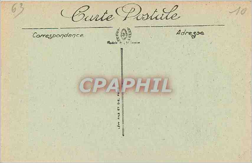CPA La Bourboule Le Boulevard de l'Hotel de Ville Ane Mule — Rückseite