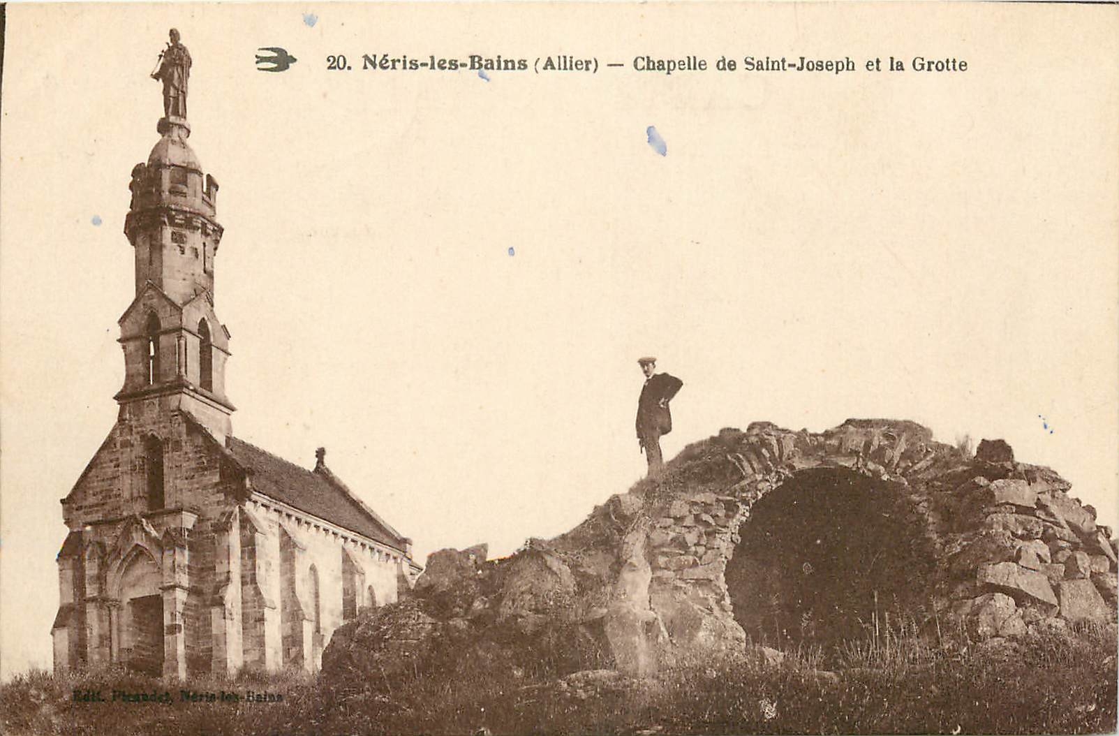 CPA Neris les Bains Allier Chapelle de Saint Joseph et la Grotte 
