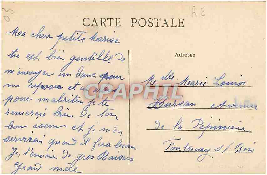 CPA Neris les Bains Allier Chapelle de Saint Joseph et la Grotte  — Verso