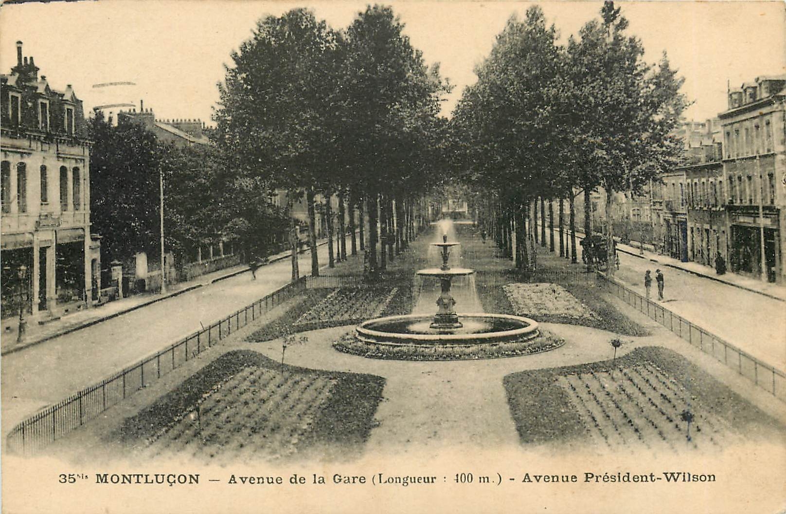 CPA Montlucon Avenue de la Gare Avenue President Wilson 