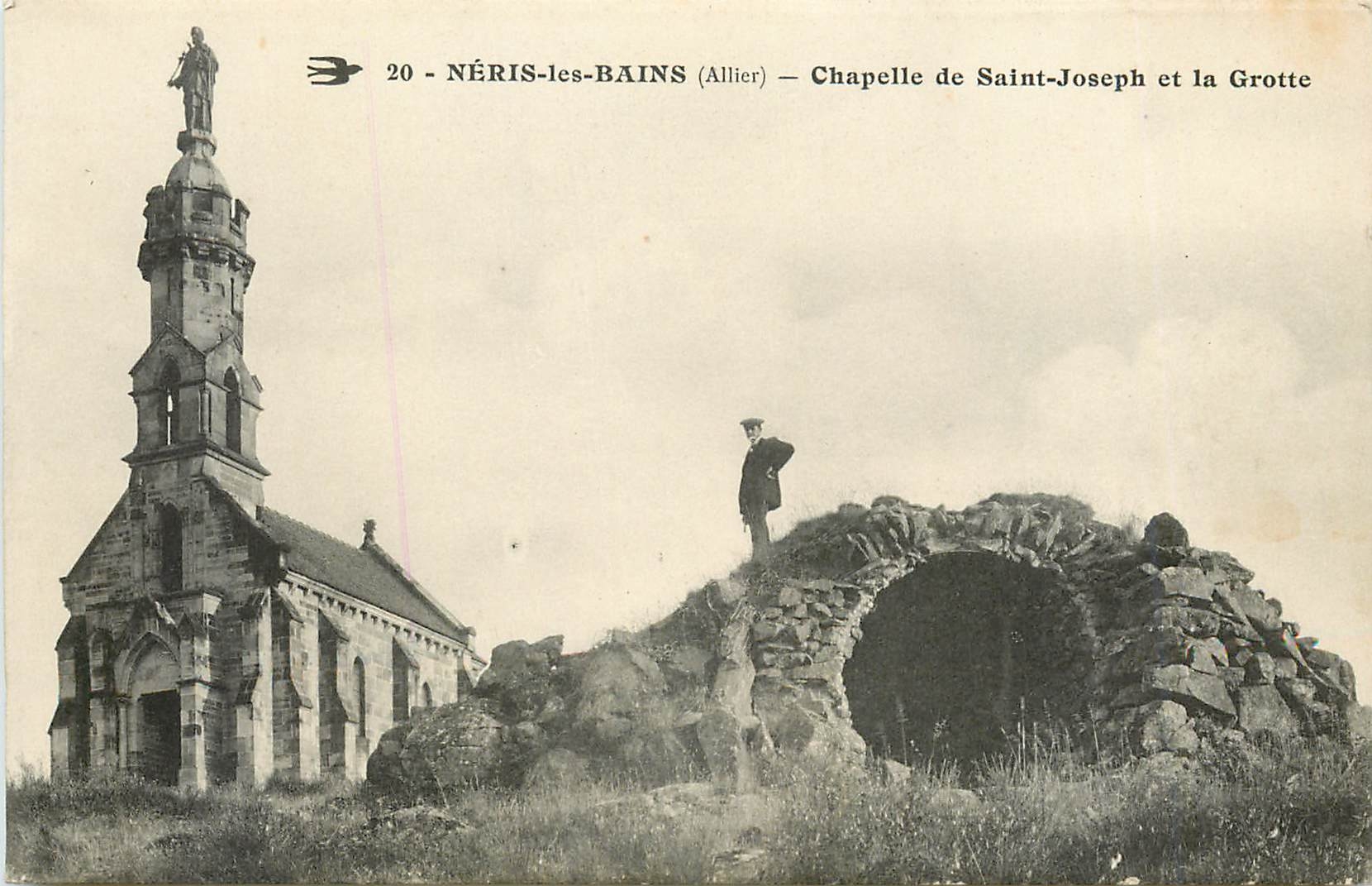 CPA Neris les Bains Allier Chapelle de Saint Joseph et la Grotte 