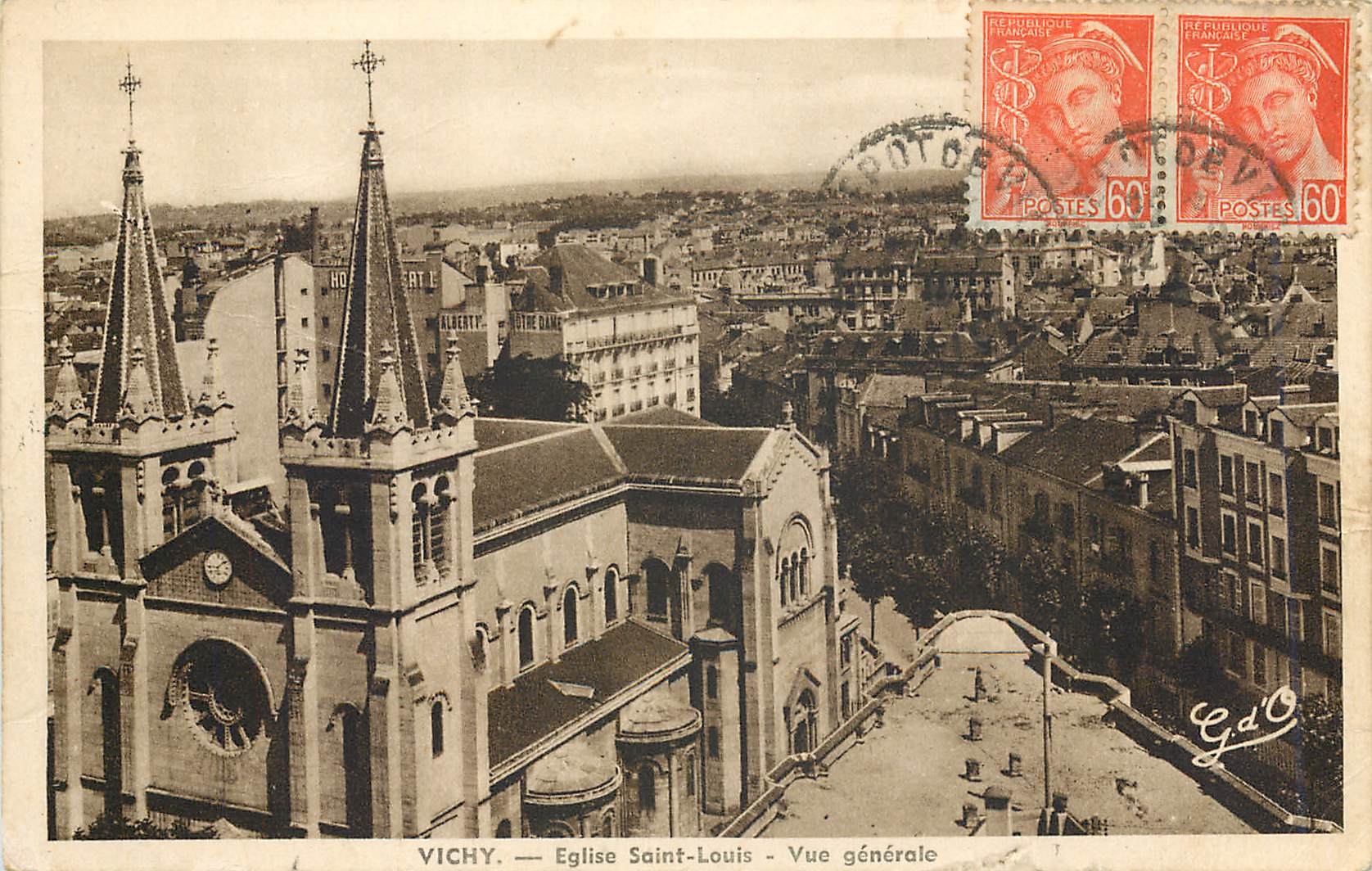 CPA Vichy Eglise Saint Louis Vue generale 