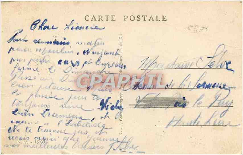 CPA Vichy Eglise Saint Louis Vue generale  — Verso