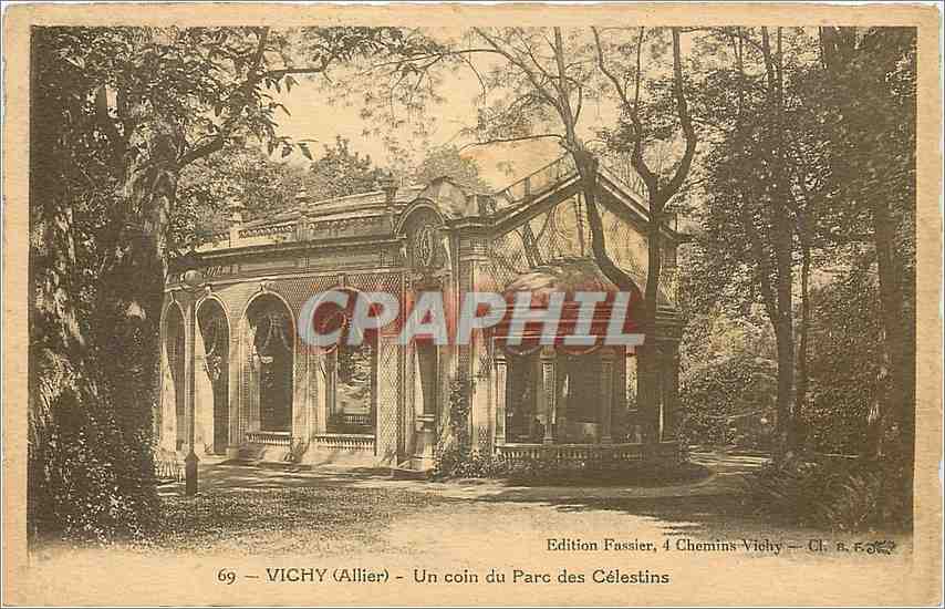 CPA Vichy Allier Un coin du Parc des Celestins 