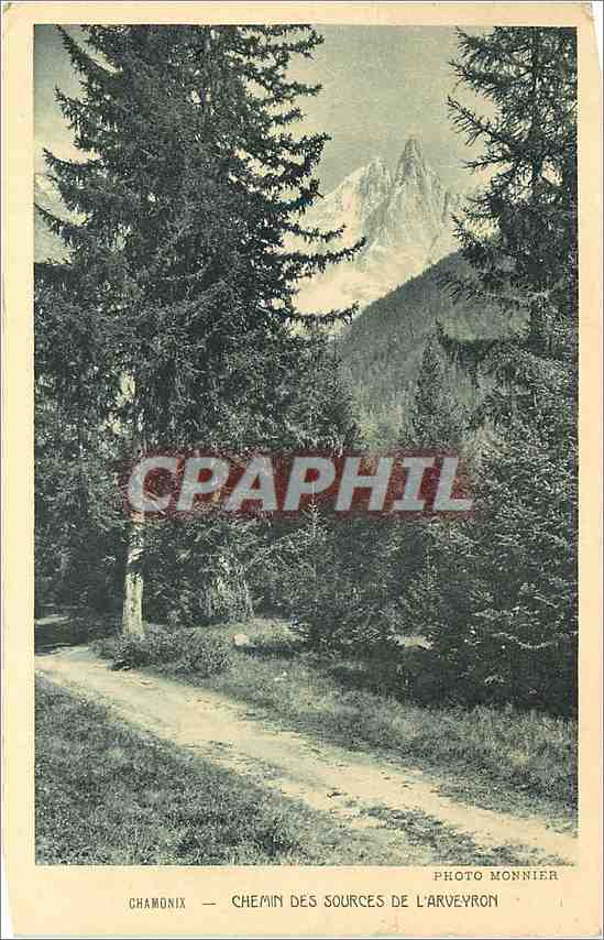 CPA Chamonix Chemin des Sources de L'Arveyron 
