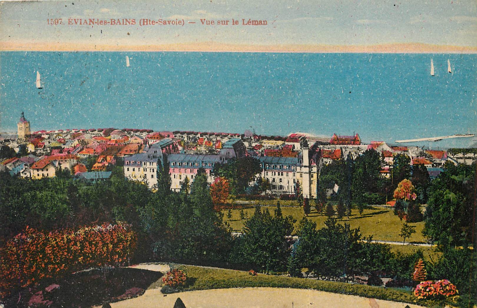 ÉVIAN-les-BAINS (Hte-Savoie) — Vue sur le Léman — L. Fauraz, édit., n°1597