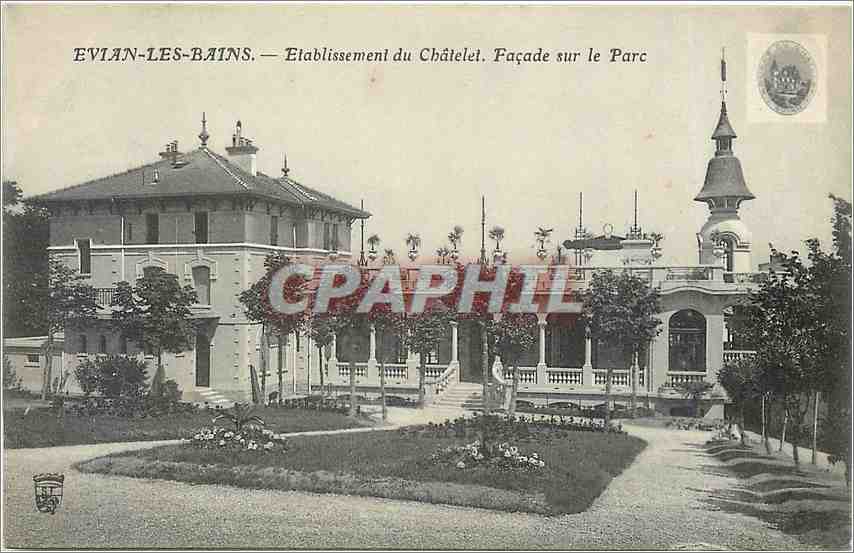 Évian-les-Bains — Établissement du Châtelet. Façade sur le Parc