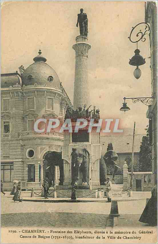 CPA Chambery Fontaine des Elephants 