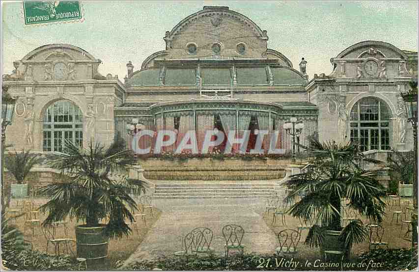 CPA Vichy le Casino vue de Face 
