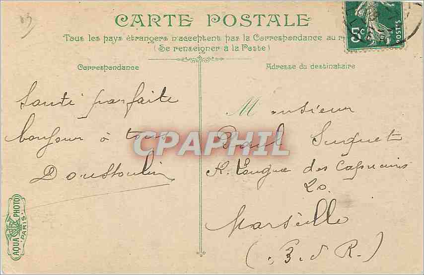 CPA Vichy le Casino vue de Face  — Verso