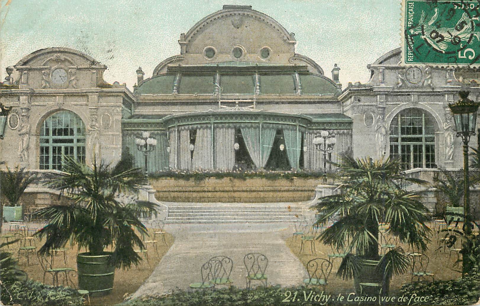 CPA Vichy le Casino vue de face 