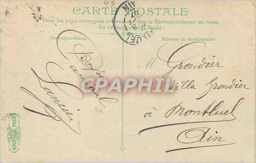 CPA Vichy le Casino vue de face  — Verso