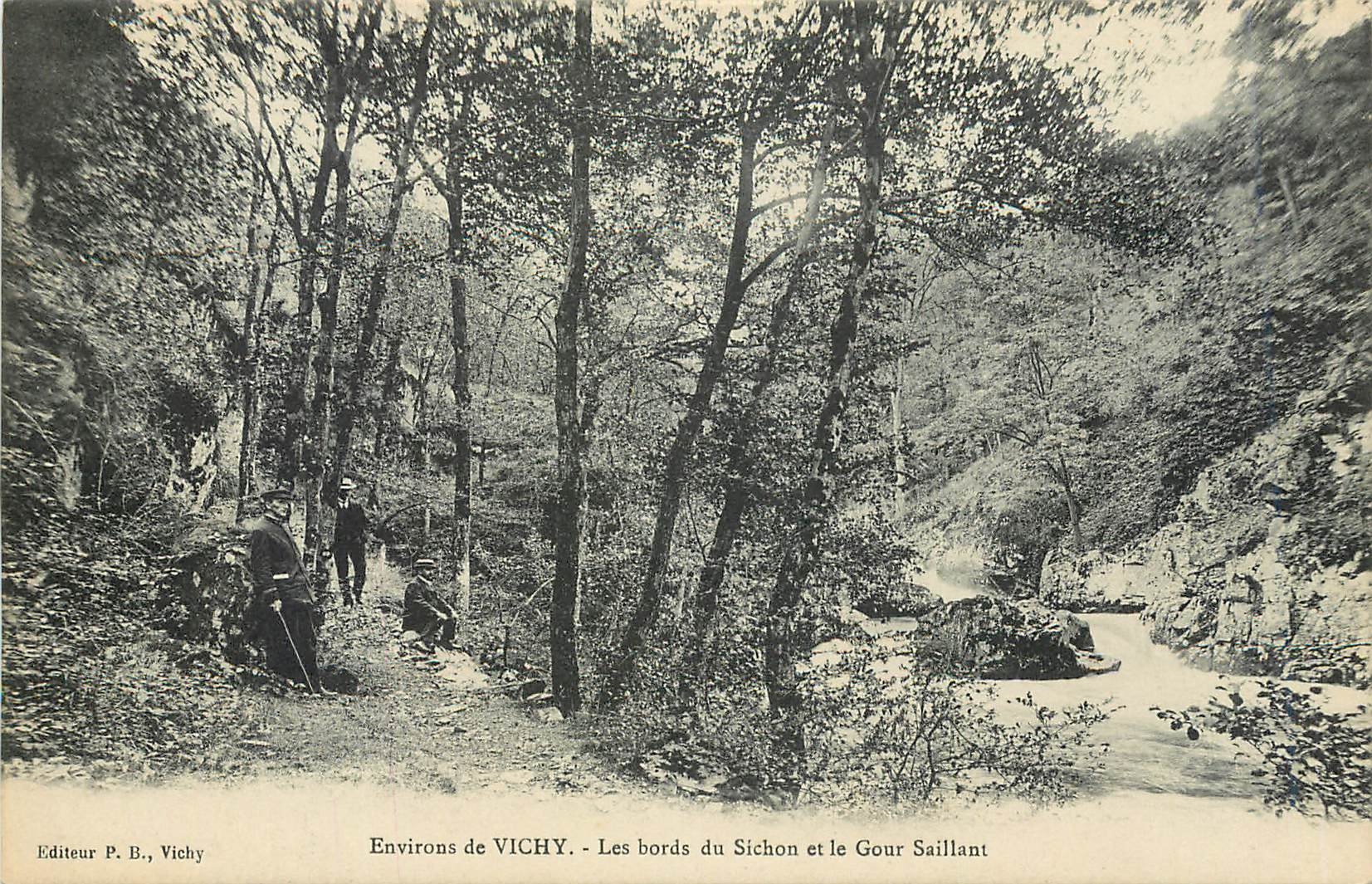 Environs de VICHY — Les bords du Sichon et le Gour Saillant — Editeur P. B., Vichy