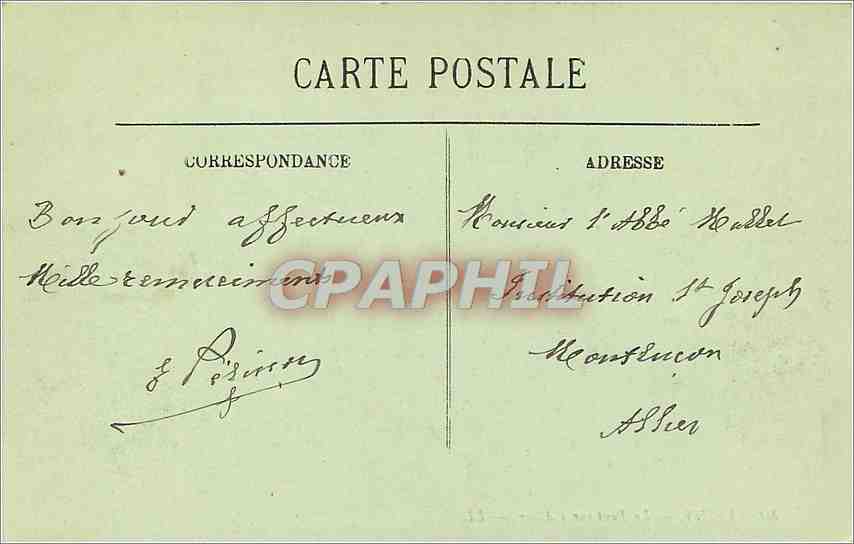 CPA Vichy Le Pont sur l'Allier  — Rückseite