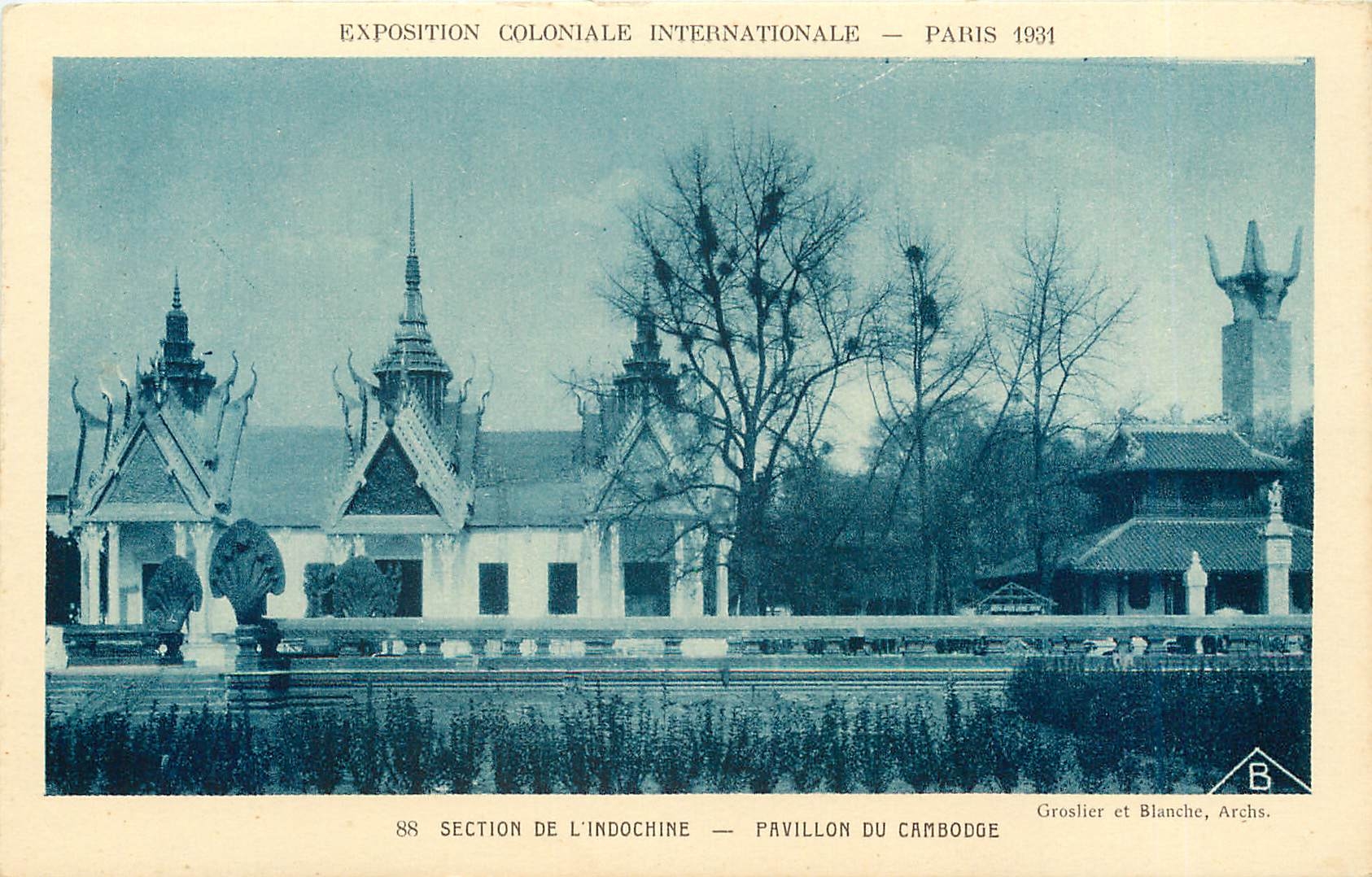 CPA Paris Section de l'Indochine Pavillon du Cambodge  Exposition coloniale internationale 1931
