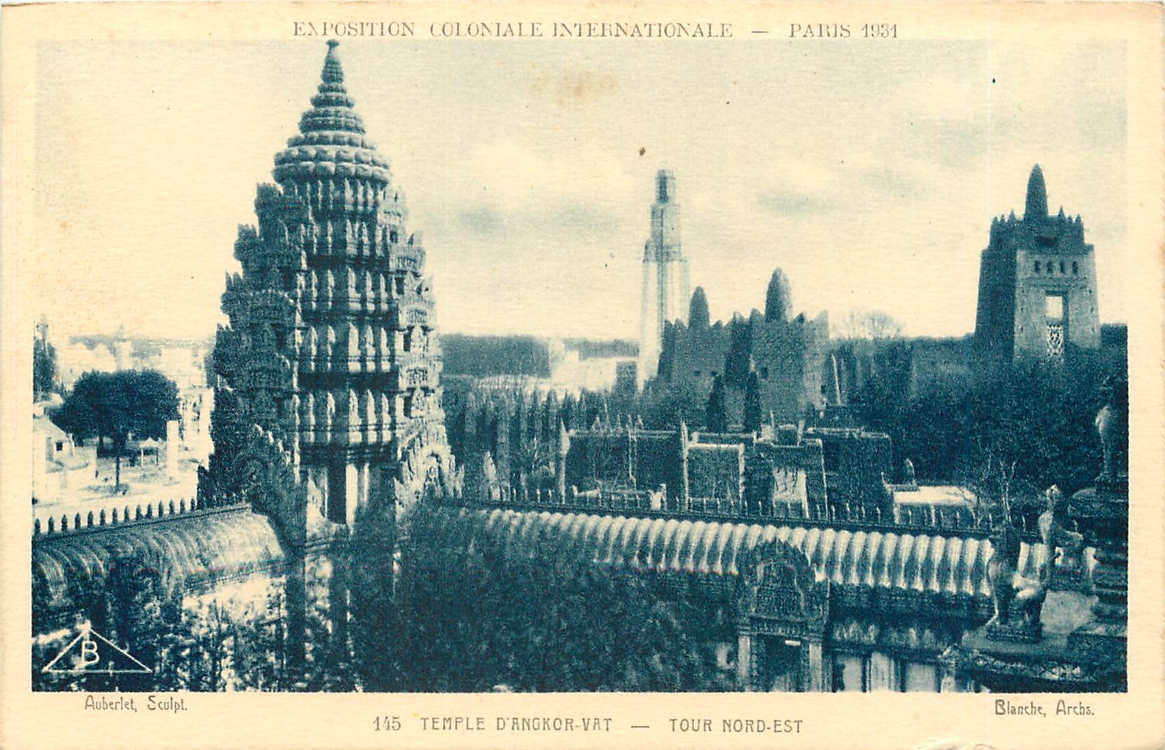 CPA Paris Temple d'Angkor Vat Tour Nord Est  Exposition coloniale internationale 1931