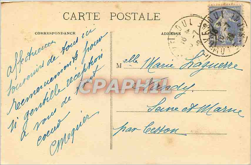 CPA Vesoul Haute Saone Vierge de la Motte  — Rückseite