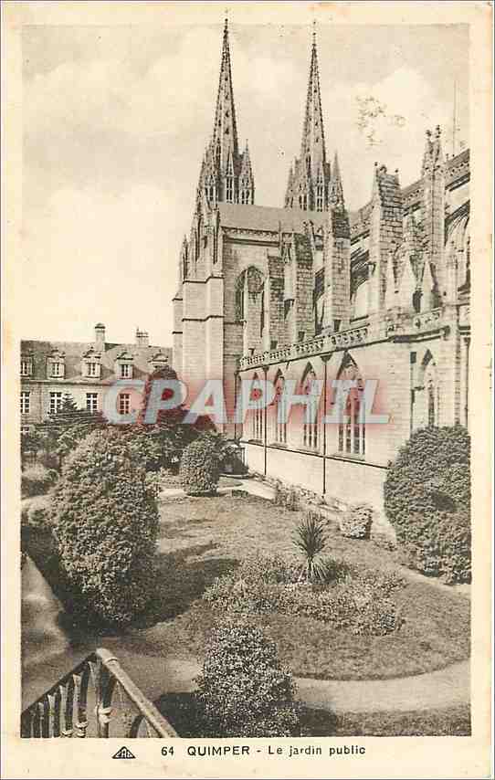 CPA Quimper Le jardin public 
