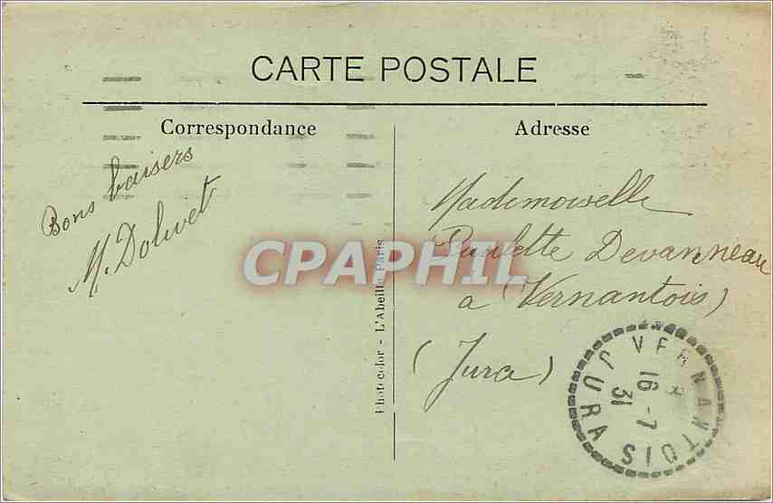 CPA Paris La Conciergerie et le Pont au Change Bateau — Rückseite
