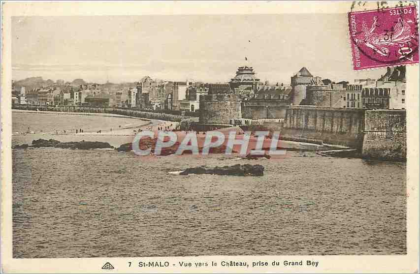 St-Malo - View towards the Castle, taken from the Grand Boy — C° des Arts Photomécanique Strasbourg-Bolitichheim, no. 7
